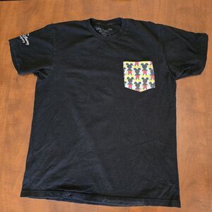 Disney Employee Exclusive Short Sleeve Crew Neck AOP Pocket Print Tee Large